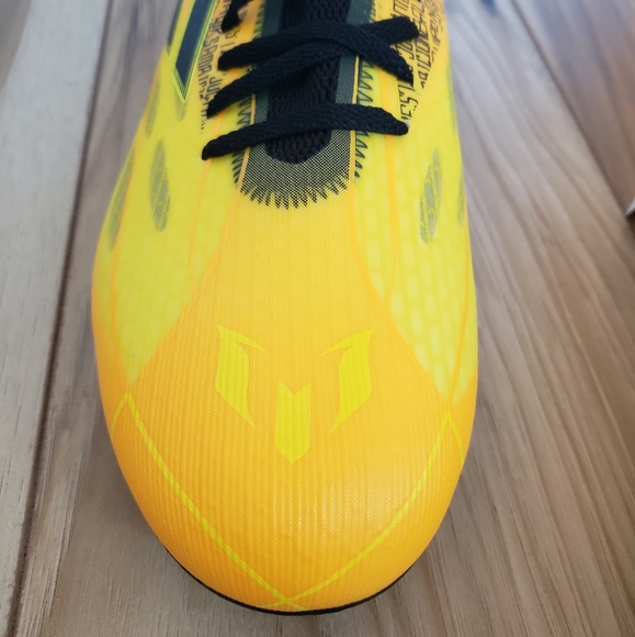 Adidas Speedflow Messi.3 Firm Ground GW7419 Yellow Black Soccer Cleats Men's 12 - Picture 4 of 10